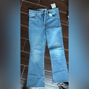 Zara Light Blue Straight Leg Jeans